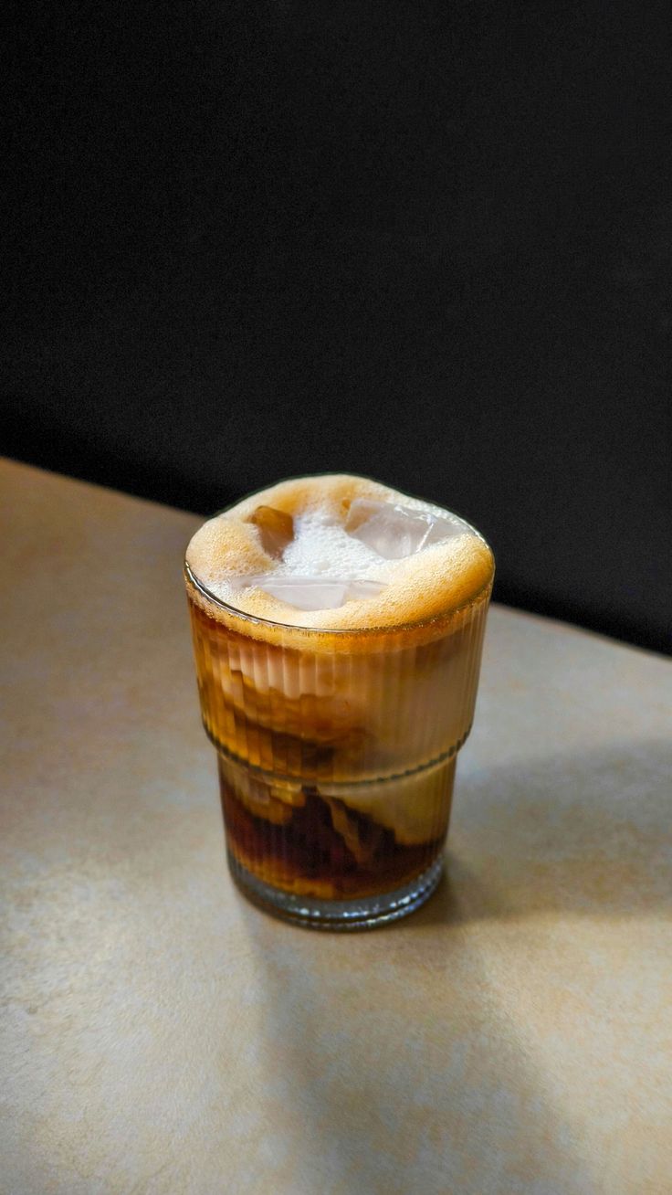 Iced latte made at the Frank's Market coffee shop